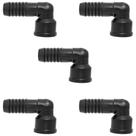 Kit 5 pcs joelho rosca interna 1.1/2" polegada preto amanco