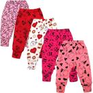 Kit 5 Pçs Mijão Malha Estampado Algodão Menina Menino Vira Pé