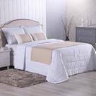 Kit 5 Pçs Peseira Cama Casal King com Almofadas Percal 300F