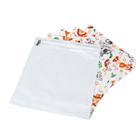 Kit 5 Pçs Saco Organizador Bebê e Infantil Impermeável com Visor e Zíper