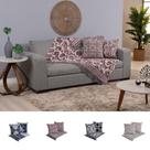 Kit 5 Pçs Xale para Sofá e Almofadas Cheias Grécia Jacquard 1,35x1,35m com Franja