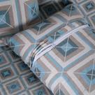 Kit 5 Pçs Xale para Sofá e Almofadas Cheias Marrocos Jacquard 1,35x1,35m com Franja