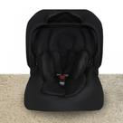 Kit 5 peças bebê conforto Capa Protetor Cinto Capota Apoio de Corpo Microfibra - Preto - Laura Baby