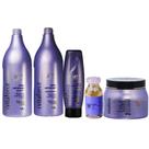 Kit 5 Peças Cabelos com Queda Fragilizado Quebradiço Danificado Pós Progressiva WF Vitaforce 3,812ml