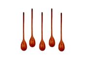 Kit 5 Peças Colher De Pau Madeira Modelo Índio 44 Cm