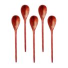 Kit 5 Peças Colher De Pau Madeira Modelo Intermediário 33 Cm