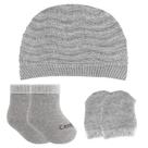 Kit 5 Peças Conjunto Enxoval Cinza Para Bebê Roupa Recem Nascido