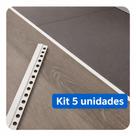 Kit 5 Peças De Perfil Filete P 1m Em Aço Inox 304 Branco