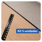 Kit 5 Peças De Perfil Filete P 1m Em Aço Inox 304 Preto Kit 5 Peças De Perfil Filete P 1m Em Aço Inox 304 Preto