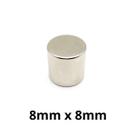 Kit 5 Peças Imã Neodímio Disco Magnético N35 8 x 8 mm Super Forte Potente
