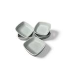 Kit 5 Peças Mini Travessa Quadrada Porcelana Capacidade 55ml