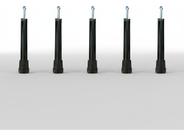 Kit 5 Peças Pé Trampolim Elastic Jump Polimet Cama Elástica Preto