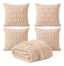 Kit 5 Peças Peseira King Size E 4 Capas Almofadas 45x45cm