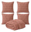 Kit 5 Peças Peseira Queen 220cm E 4 Capas Almofadas 45x45cm