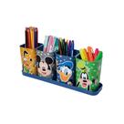 Kit 5 Peças Porta Canetas/Lápis/Objetos com Bandeja Plasútil Organizador de Mesa Escolar Infantil