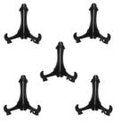 Kit 5 Peças Suporte P/ Pratos e Azulejos Preto 15cm Pequeno