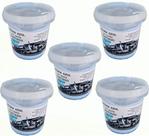 Kit 5 Pedra Azul Em Pasta P Polimento (500gr) Roda Tanq Crom