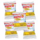 Kit 5 Pedras De Cloro Genco 3 Em 1 Para Piscinas C/200g Cada