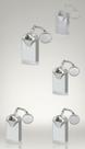 Kit 5 Pen Drive 16GB USB 2.0 Prata Metal