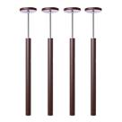 Kit 5 Pendente Luminária Tubo Marrom 50 Cm