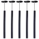 Kit 5 Pendente Luminária Tubo Preto 50 Cm