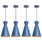 Kit 5 Pendente Lustre Luminária Pequim 30cm Azul Kit 5 Pendente Lustre Luminária Pequim 30cm Azul