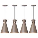 Kit 5 Pendente Lustre Luminária Pequim 30cm Fendi Kit 5 Pendente Lustre Luminária Pequim 30cm Fendi