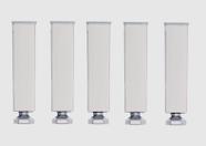 Kit 5 Pés Gabinete de Pia Armario Regula De 17 A 19 cm Vap Branco Kit 5 Pés Gabinete de Pia Armario Regula De 17 A 19 cm Vap Branco