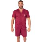 Kit 5 Pijamas Pós Cirúrgico Masculino com Botões Camisa e Short