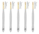 Kit 5 Pinças 9cm Canelada Reta Estreita 2341.303 Solingen