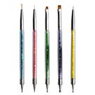 Kit 5 Pincéis e Boleadores Unha de gel, acrigel, Decoração Nail Art Manicure