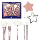 Kit 5 pincéis + esponja estrela + presilha cabelo macrilan