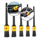 Kit 5 pinceis fino VONDER para detalhamento detalhe carro moto caminhão van furgão externo e interno limpeza automotiva.