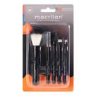 Kit 5 Pincéis Para Maquiagem Macrilan Preto Kp5-18 Preto Kit 5 Pincéis Para Maquiagem Macrilan Preto Kp5-18 Preto