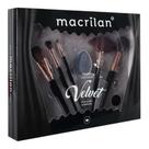 Kit 5 Pinceis Profissionais Macrilan + Esponja de Microfibra