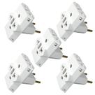 Kit 5 pino adaptador tipo t 10a branco universal