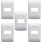 Kit 5 Placa 1 Posto Horizontal Tramontina Aria Cor Branco Kit 5 Placa 1 Posto Horizontal Tramontina Aria Cor Branco