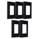 Kit 5 Placa 4x2 3 Postos Horizontal Ebony Sleek Margirius 15913 Kit 5 Placa 4x2 3 Postos Horizontal Ebony Sleek Margirius 15913