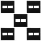 Kit 5 Placa 4x4 2 Módulos Preta 618511PT Legrand PialPlus+