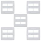 Kit 5 Placa 4x4 4 Módulo Distanciados PialPlus Branco