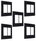Kit 5 placa 4x4 6 postos c/ suporte ebony clean margirius Kit 5 placa 4x4 6 postos c/ suporte ebony clean margirius