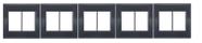 Kit 5 Placa 4x4 6 Postos Preto Liz - Tramontina Kit 5 Placa 4x4 6 Postos Preto Liz - Tramontina
