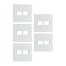 Kit 5 Placa 4x4 Branco Brilhante Lunare Up Schneider S421420