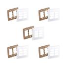 Kit 5 Placa 4X4 P/ 6 Mód Branco Zeffia C Suporte Pial 680177