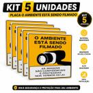 Kit 5 Placa Ambiente Está Sendo Filmado Segurança EMPRESA