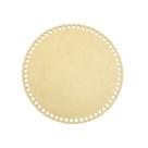 Kit 5 Placa Base Redonda Cesto Fio de Malha Croche 25cm Mdf Madeira