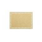 Kit 5 Placa Base Retangular Cesto Fio de Malha Croche 20x15 Mdf Madeira