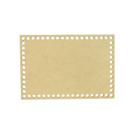 Kit 5 Placa Base Retangular Cesto Fio de Malha Croche 30x20 Mdf Madeira