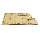 Kit 5 Placa Base Retangular Cesto Fio de Malha Croche Mdf Madeira
