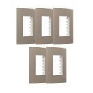 Kit 5 Placa com Suporte 4x2 3 Postos Sleek Argila Margirius